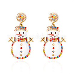 Alloy Enamel Dangle Stud Earrings&nbsp;FS-WG05549-03