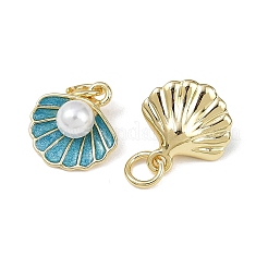 Brass Enamel Pendants&nbsp;KK-R230-06G