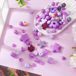 92Pcs Transparent Silicone Focal Beads&nbsp;SIL-TA0002-85C