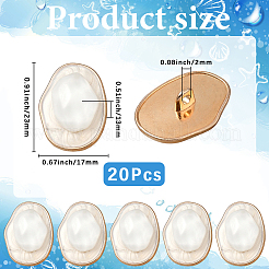 20Pcs 1-Hole Alloy Resin Buttons&nbsp;BUTT-CY0001-21B