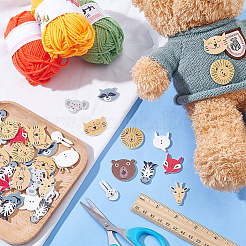 2 Bags Printed Wood Buttons&nbsp;BUTT-WR0001-31