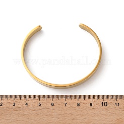 304 Stainless Steel Plain Cuff Bangles for Women&nbsp;BJEW-P344-01B-G