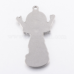 Tarnish Resistant 304 Stainless Steel Pendant Rhinestone Settings&nbsp;STAS-G172-79P