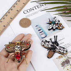 3Pcs 3 Style Bees Shape Felt Sew on Appliques&nbsp;DIY-GF0008-65