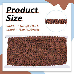 Polyester Centipede Lace Trim Ribbon&nbsp;OCOR-WH0100-80A-07