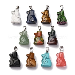 Natural & Synthetic Mixed Gemstone Pendants&nbsp;G-B127-07P