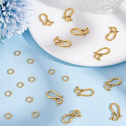 100Pcs Tibetan Style Hook and Eye Clasps&nbsp;FIND-GO0003-01AG