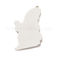 Christmas Santa Claus Resin Pendant Decorations&nbsp;HJEW-K041-01