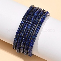 Natural Lapis Lazuli Beads Stretch Bracelets&nbsp;BJEW-F523-03A