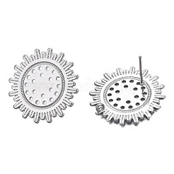 Brass Stud Earring Findings&nbsp;KK-N232-335P