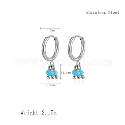 Stainless Steel Round Hoop Earrings&nbsp;IJ6670-1