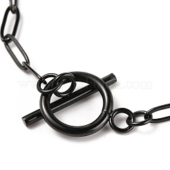 Unisex 304 Stainless Steel Paperclip Chain Bracelets&nbsp;BJEW-H541-04A-EB