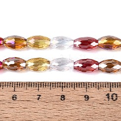 Electroplate Transparent Glass Beads Strands&nbsp;EGLA-N022-12A-B01