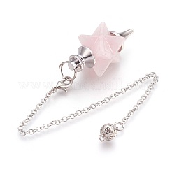 Natural Rose Quartz Dowsing Pendulums&nbsp;KK-F756-08D