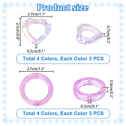 24Pcs 8 Styles Plating Acrylic Beads&nbsp;FIND-PH0022-04