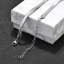 Non-Tarnish 201 Stainless Steel Herringbone Chain Necklaces&nbsp;X-NJEW-M187-06P