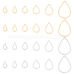 90Pcs 12 Style Teardrop Brass Linking Rings&nbsp;KK-PH0009-91