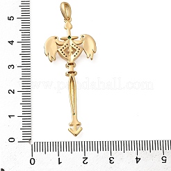 Brass Micro Pave Cubic Zirconia Big Pendants&nbsp;X1-KK-B147-04G-11