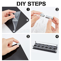 12-Hole Acrylic Shot Glasses Holders&nbsp;ODIS-WH0038-75B