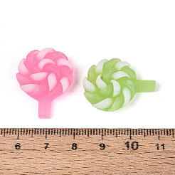 Luminous & Frosted Transparent Resin Cabochons&nbsp;RESI-T026-11M