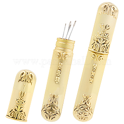 Zinc Alloy Craft Sewing Needles Case Box&nbsp;TOOL-WH20013-08G