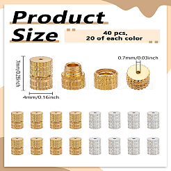 80Pcs 2 Colors Brass Screw Clasps&nbsp;KK-LP0001-93