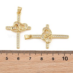 Brass Micro Pave Cubic Zirconia Pendants&nbsp;CU-CBADC6C-11G-03