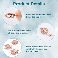 3Pcs 3 Styles Brass Box Clasps&nbsp;KK-HS0015-75