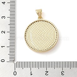 Brass Micro Pave Clear Cubic Zirconia Pendants&nbsp;KK-I712-55B-G
