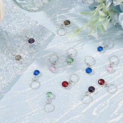 24Pcs 6 Colors Brass Glass Dreadlocks Beads&nbsp;OHAR-AB00011