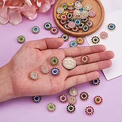 300Pcs 15 Style Flower Shape Rhinestone Buttons&nbsp;RB-YS0001-02