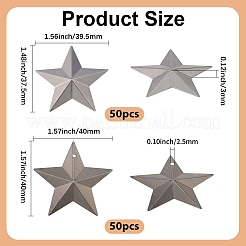 100Pcs 2 Styles Iron Pendants and Display Decorations&nbsp;AJEW-GF0012-15B