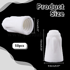 50Pcs Porcelain Wiring Terminal Cap&nbsp;AJEW-HY0003-40