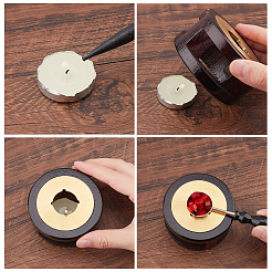 Beech Handle Wax Sealing Stamp Melting Brass Spoon&nbsp;TOOL-CP0001-11