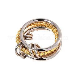 Twist 304 Stainless Steel Finger Rings for Women&nbsp;WG52099-01