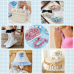 4 Yards Polyester Wrinkle Lace Ribbon&nbsp;OCOR-TA0004-18E