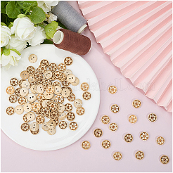 100Pcs 2-Hole Coconut Buttons&nbsp;BUTT-CY0001-31