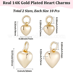 20Pcs 2 Styles Rack Plating Brass Pendants&nbsp;KK-BBC0024-86