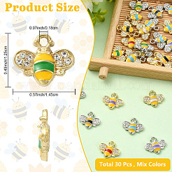 30Pcs 2 Colors Alloy Enamel Charms&nbsp;ENAM-YW0008-97