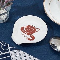 Coffee Cup Pattern Ceramic Spoon Holder&nbsp;AJEW-WH0348-181A-02