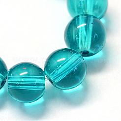 Baking Paint Transparent Glass Round Bead Strands&nbsp;DGLA-Q022-6mm-03
