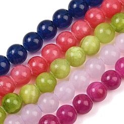 Natural White Jade Beads Strands&nbsp;G-G756-M-6mm