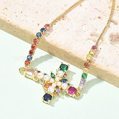 Brass Micro Pave Cubic Zirconia Slider Bracelets&nbsp;BJEW-M053-01G