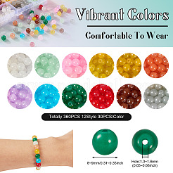 360Pcs 12 Style Imitation Jade Glass Beads Strands&nbsp;DGLA-CW0001-01