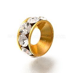 Brass Rhinestone Spacer Beads&nbsp;KK-M313-44E