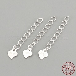 925 Sterling Silver Twisted Extender Chains&nbsp;STER-S002-32