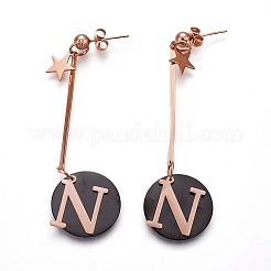 (Jewelry Parties Factory Sale)304 Stainless Steel Dangle Stud Earrings&nbsp;EJEW-F195-06