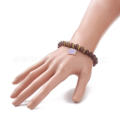 Cat Eye Round Beads Beaded Bracelets&nbsp;BJEW-JB09050