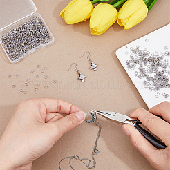 1000Pcs 304 Stainless Steel Open Jump Rings&nbsp;STAS-DC0016-02