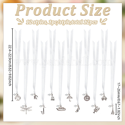 12Pcs 12 Style Wedding Cake Charms for Bridesmaids&nbsp;BJEW-AB00015